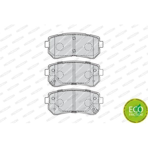 Bremsbelagsatz Scheibenbremse Ferodo FDB4408 Premier Eco Friction f&uuml;r Kia