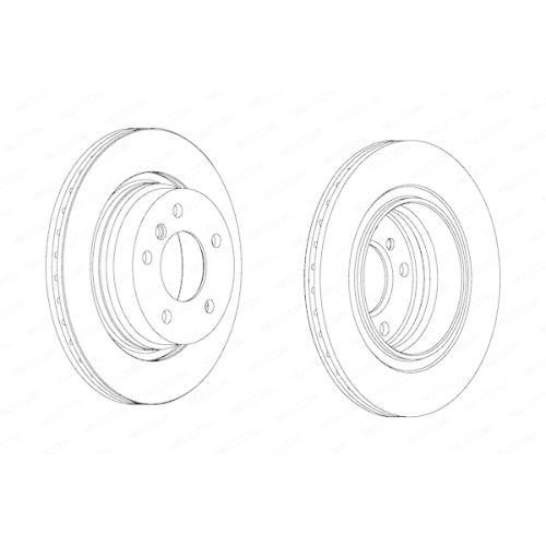 2 Bremsscheibe FERODO DDF1073 PREMIER f&uuml;r BMW, Hinterachse