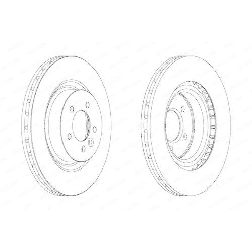 Bremsscheibe Ferodo DDF1434C-1 Premier f&uuml;r Rover Land Rover Vorderachse