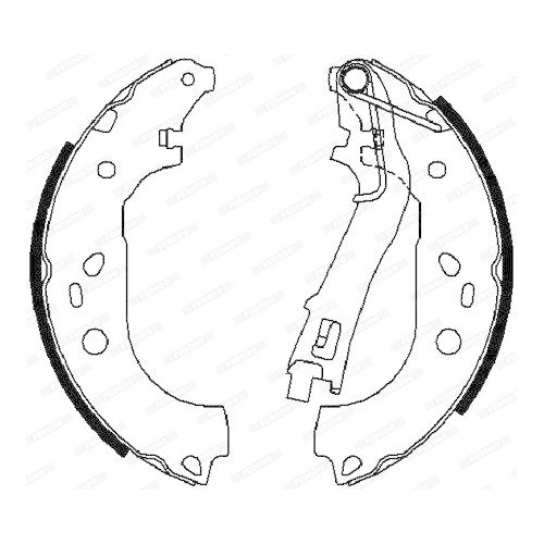 Bremsbackensatz Ferodo FSB4015 Premier f&uuml;r Citro&euml;n Fiat Opel Peugeot Hinterachse