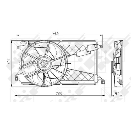 L&uuml;fter Motork&uuml;hlung Nrf 47291 f&uuml;r Mazda