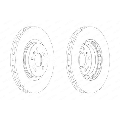 Brake Disc Ferodo DDF1533C-1 Premier Coat+ Disc for Mercedes Benz Mercedes Benz