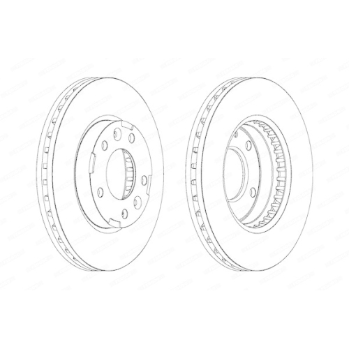 Bremsscheibe Ferodo DDF1629 Premier f&uuml;r Kia Vorderachse