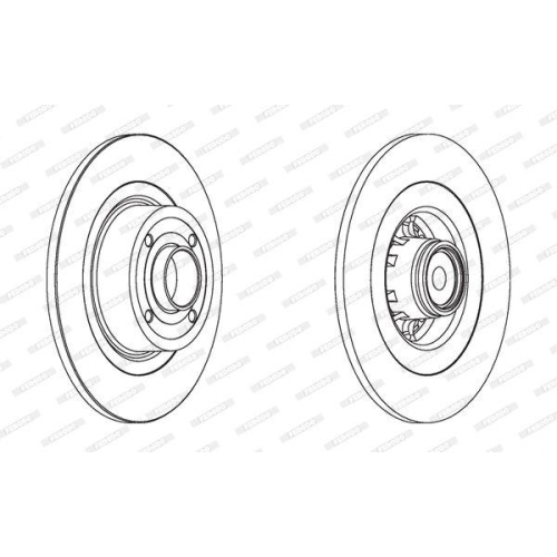 Bremsscheibe Ferodo DDF1570-1 Premier f&uuml;r Renault Hinterachse