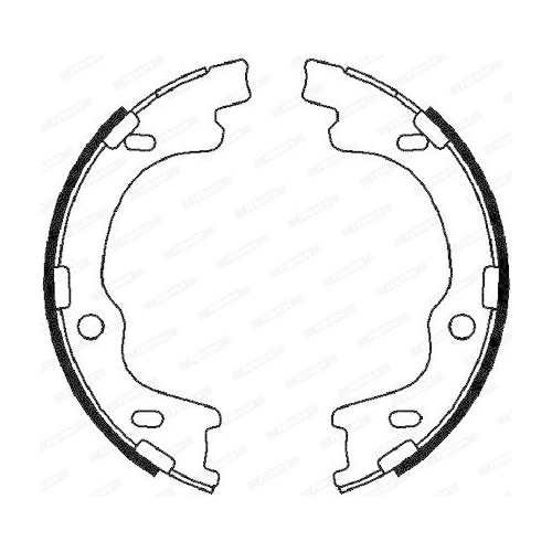 Brake Shoe Set Parking Brake Ferodo FSB4022 Premier for Hyundai Kia Rear Axle