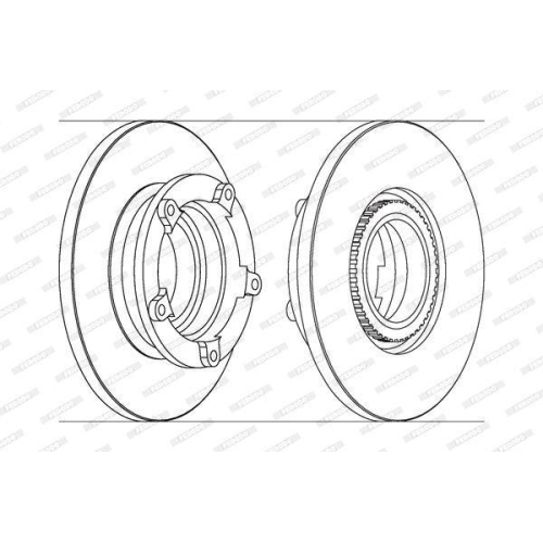 Bremsscheibe Ferodo DDF1573-1 Premier f&uuml;r Ford Hinterachse