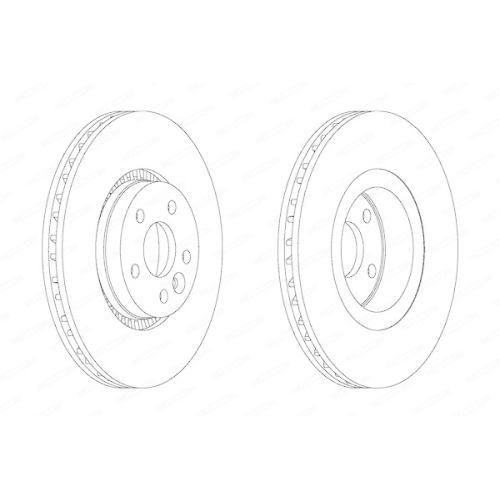 Ferodo 1X Bremsscheibe Vorderachse Premier f&uuml;r Ford Volvo Land Rover
