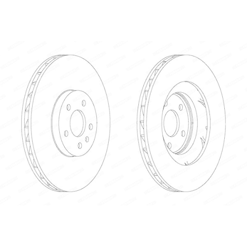 Bremsscheibe Ferodo DDF1665C-1 Premier f&uuml;r Audi VW Vag Vorderachse