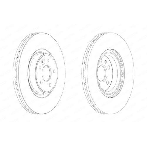 Bremsscheibe Ferodo DDF1680C-1 Premier für Volvo Vorderachse