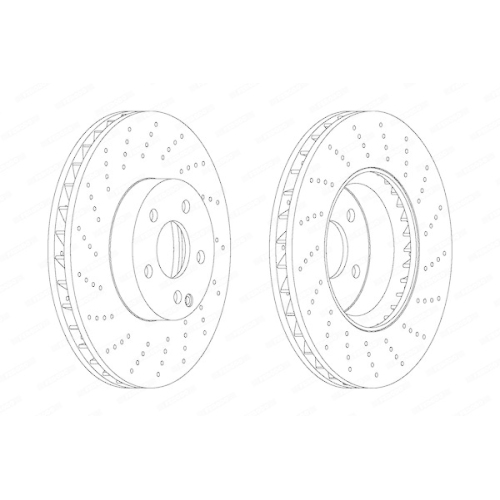 Bremsscheibe Ferodo DDF1694C-1 Premier f&uuml;r Mercedes Benz Mercedes Benz