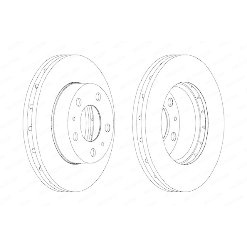 Ferodo 1X Bremsscheibe Premier f&uuml;r Citro&euml;n Fiat Peugeot Peugeot (df Psa)