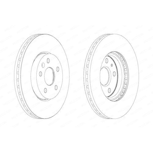 Ferodo 1X Bremsscheibe Premier Coat+ Disc f&uuml;r Opel Saab Vauxhall