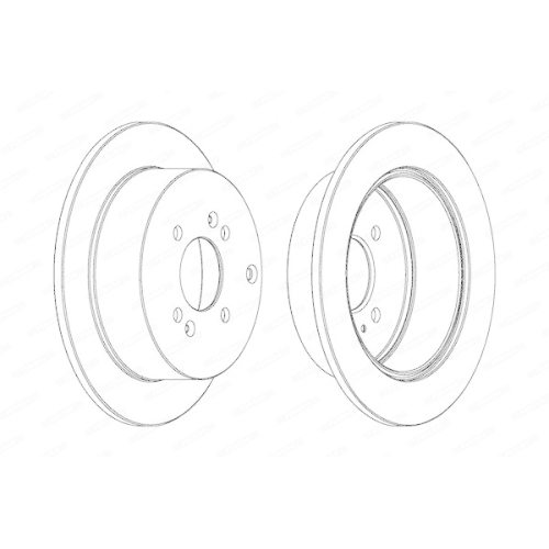 Brake Disc Ferodo DDF1794C-1 Premier for Hyundai Kia Hyundai (beijing) Rear Axle
