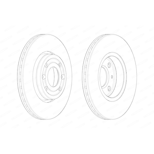 Bremsscheibe Ferodo DDF1977C Premier f&uuml;r Nissan Opel Renault Vauxhall