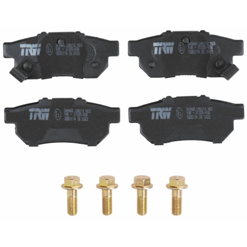 Bremsbelagsatz Scheibenbremse Trw GDB3174 Cotec f&uuml;r Honda Hinterachse