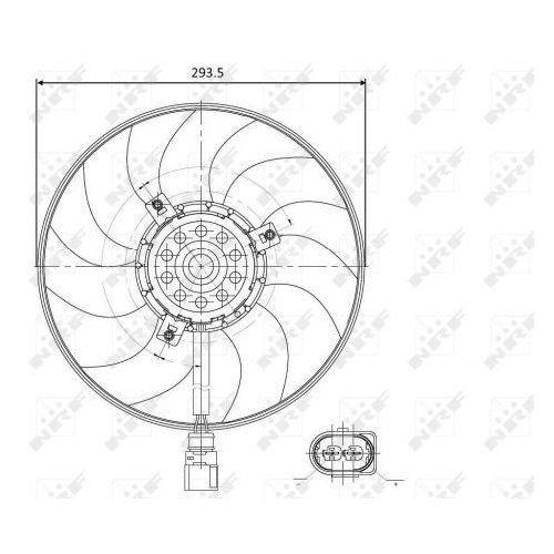 L&uuml;fter Motork&uuml;hlung Nrf 47395 f&uuml;r Audi Seat Skoda VW
