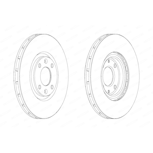 2 Bremsscheibe FERODO DDF1676 PREMIER f&uuml;r Citro&euml;n PEUGEOT Citro&euml;n (DF-PSA) DS