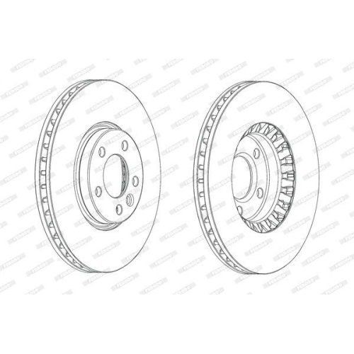 Bremsscheibe Ferodo DDF2182C-1 Premier f&uuml;r VW Vorderachse