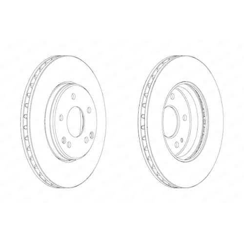 2 Bremsscheibe FERODO DDF1135 PREMIER für MERCEDES-BENZ, Vorderachse