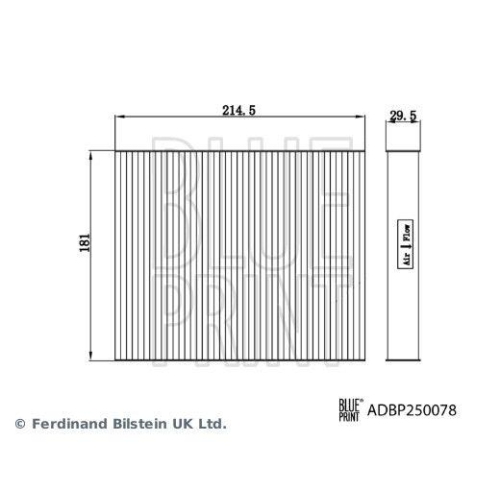 Filter Innenraumluft Blue Print ADBP250078 f&uuml;r Toyota