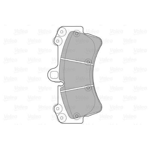 Bremsbelagsatz Scheibenbremse Valeo 598656 f&uuml;r Audi Porsche VW Vorderachse