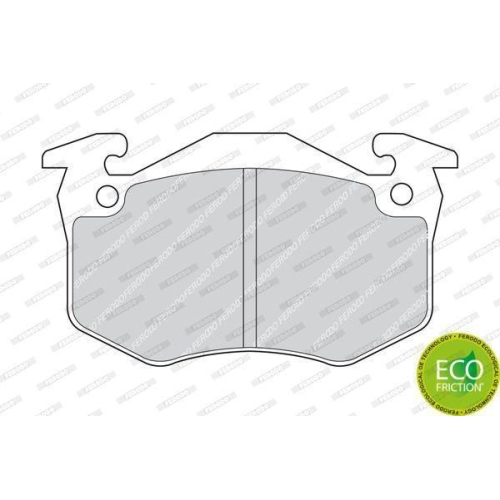 Bremsbelagsatz Scheibenbremse Ferodo FDB881 Premier Eco Friction f&uuml;r Renault