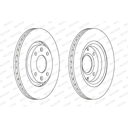 2 Bremsscheibe FERODO DDF1140 PREMIER f&uuml;r Citro&euml;n OPEL PEUGEOT VAUXHALL DONGF
