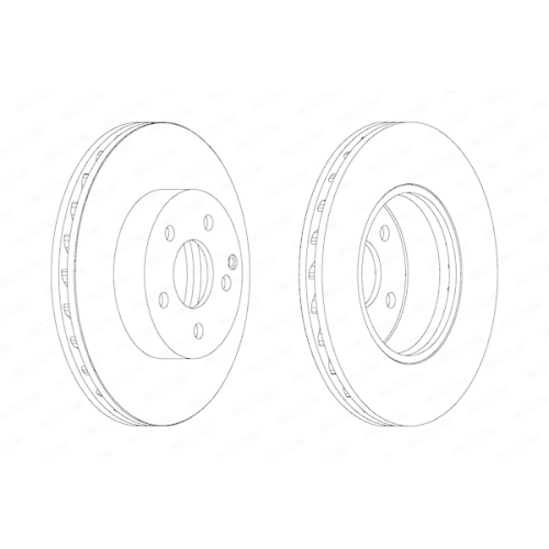 2 Bremsscheibe FERODO DDF1690 PREMIER f&uuml;r MERCEDES-BENZ, Vorderachse