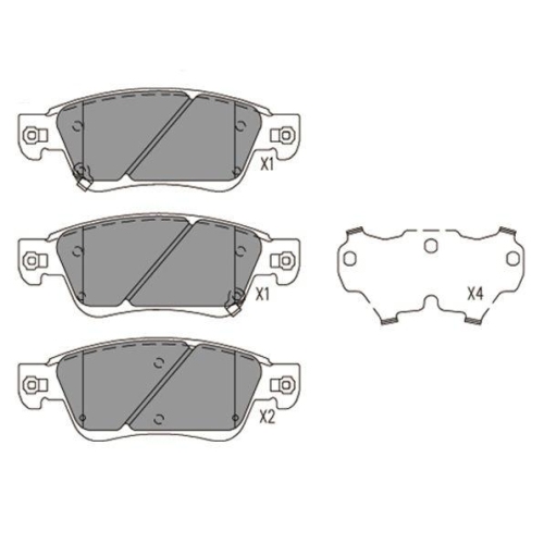 Bremsbelagsatz Scheibenbremse Red-line 27IF008 f&uuml;r Nissan Infiniti Vorderachse