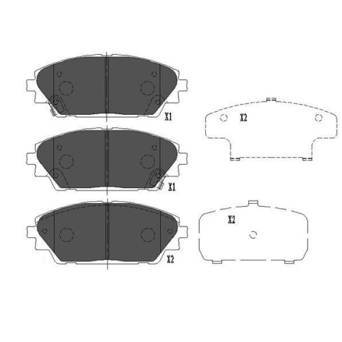 Bremsbelagsatz Scheibenbremse Red-line 27MZ042 f&uuml;r Mazda Vorderachse