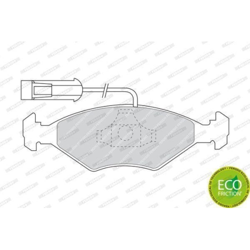 Brake Pad Set Disc Brake Ferodo FDB912 Premier Eco Friction for Fiat Front Axle
