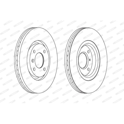 2 Bremsscheibe FERODO DDF1152 PREMIER f&uuml;r Citro&euml;n OPEL PEUGEOT VAUXHALL DS