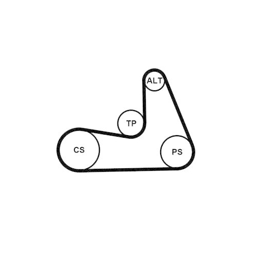 Keilrippenriemen Continental Ctam 5PK1121EXTRA f&uuml;r Mitsubishi Volvo