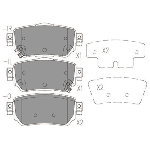 Bremsbelagsatz Scheibenbremse Red-line 27NI059 f&uuml;r Nissan Hinterachse