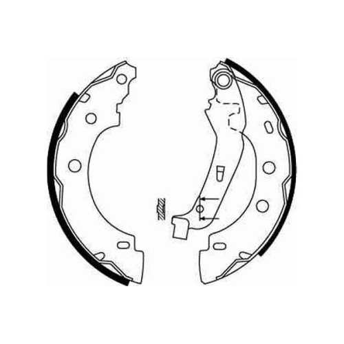 Bremsbackensatz Trw GS8650 f&uuml;r Nissan Renault Hinterachse