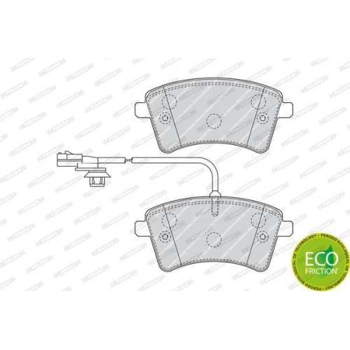 Bremsbelagsatz Scheibenbremse Ferodo FDB4340 Premier Eco Friction f&uuml;r Nissan