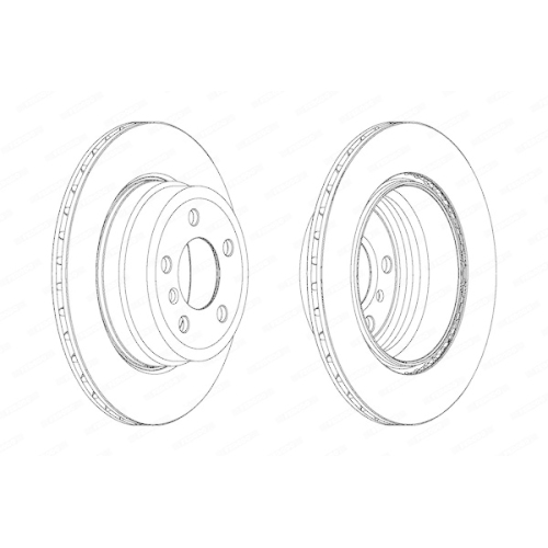 Bremsscheibe Ferodo DDF1715C Premier f&uuml;r Bmw Hinterachse