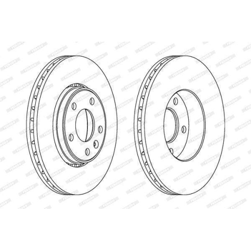 Ferodo 1X Bremsscheibe Premier Coat+ Disc f&uuml;r Nissan Opel Renault