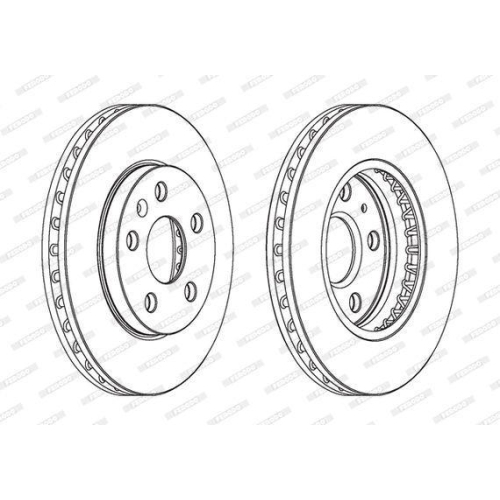 Bremsscheibe Ferodo DDF1721C Premier f&uuml;r Opel Saab Vauxhall Chevrolet