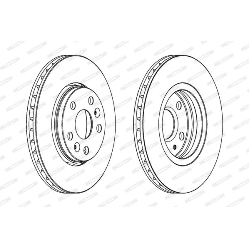 2 Bremsscheibe FERODO DDF1733 PREMIER für MERCEDES-BENZ RENAULT, Vorderachse