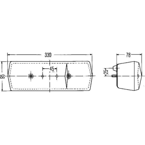 Heckleuchte Hella 2SD 001 688-141 f&uuml;r Audi Daf Ford Iveco Saab Scania Volvo VW