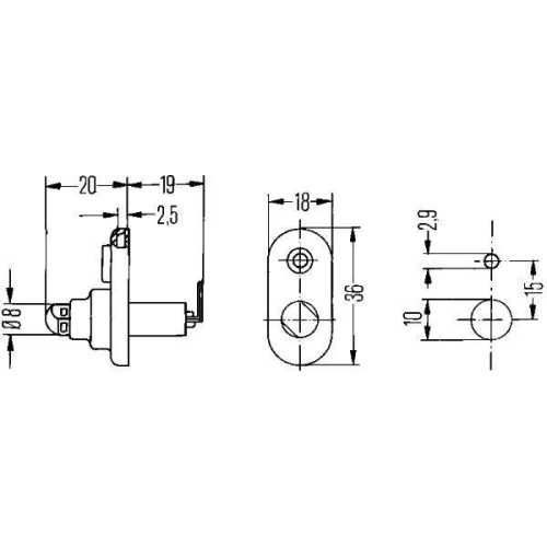 Schalter T&uuml;rkontakt Hella 6ZF 004 365-031 f&uuml;r Aebi Ford Atlas Copco Hamm Kramer
