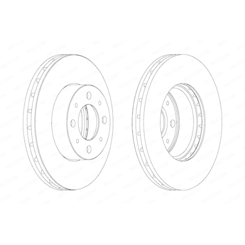 2 Bremsscheibe FERODO DDF1179 PREMIER f&uuml;r FIAT FORD, Vorderachse