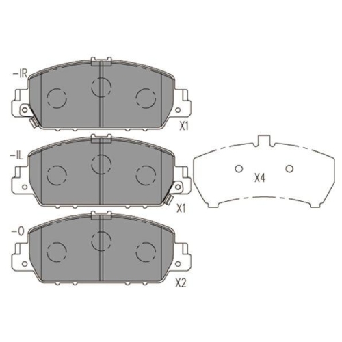 Bremsbelagsatz Scheibenbremse Red-line 27HO034 f&uuml;r Honda Vorderachse