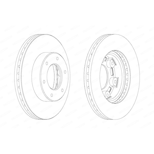 Bremsscheibe Ferodo DDF991 Premier f&uuml;r Toyota Brilliance Vorderachse