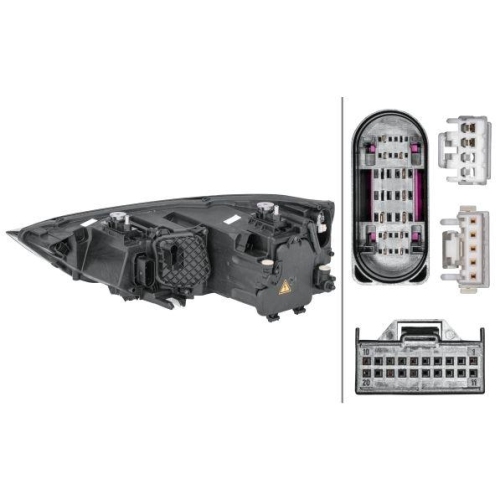 Hauptscheinwerfer Hella 1EL 354 838-061 f&uuml;r Audi Rechts