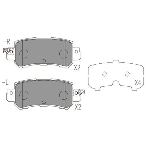 Bremsbelagsatz Scheibenbremse Red-line 27MZ044 f&uuml;r Mazda Hinterachse