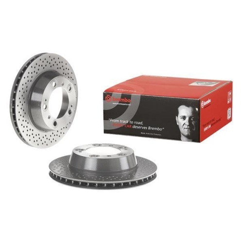 Brake Disc Brembo 09.8890.21 Prime Line - Uv Coated for Porsche Rear Axle