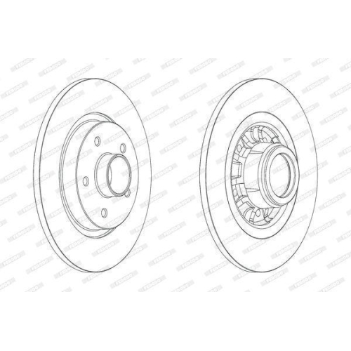 Bremsscheibe Ferodo DDF1734-1 Premier für Mercedes Benz Mercedes Benz Renault