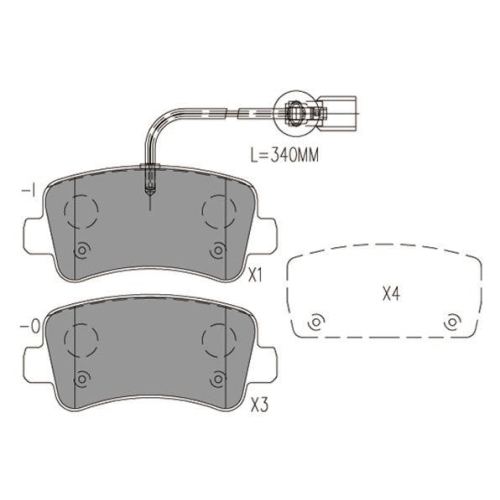 Bremsbelagsatz Scheibenbremse Red-line 27NI060 f&uuml;r Nissan Opel Renault